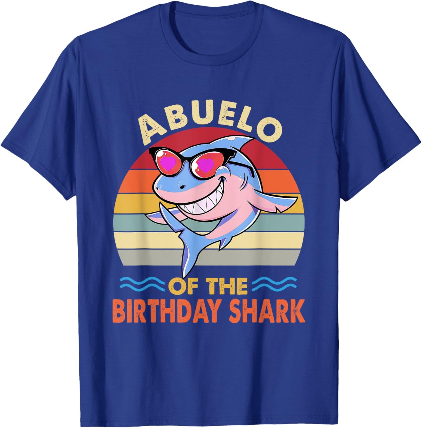 Abuelo of the Shark Birthday Matching Family Grandma Shark T-Shirt - T-Shirt | Royal