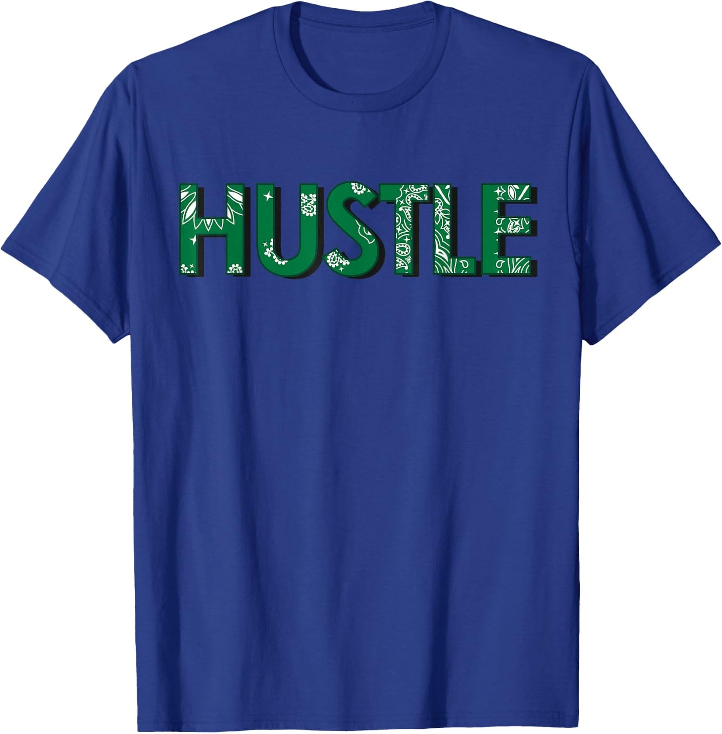 CaliDesign Green Bandana Print Hustle T-Shirt - T-Shirt | Royal