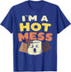 Im A Hot Mess Marshmallow Smores Summer Campfire Camper Gift T-Shirt - T-Shirt | Royal