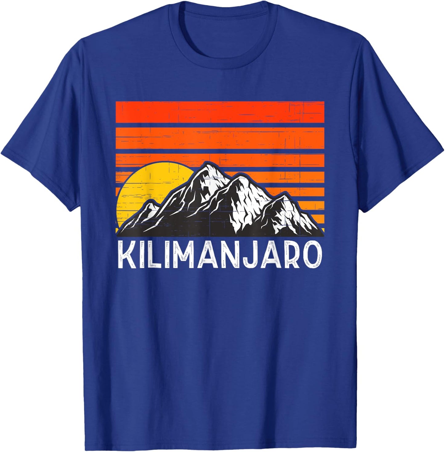 Mount Kilimanjaro Retro Vintage Mountain T-Shirt - T-Shirt | Royal