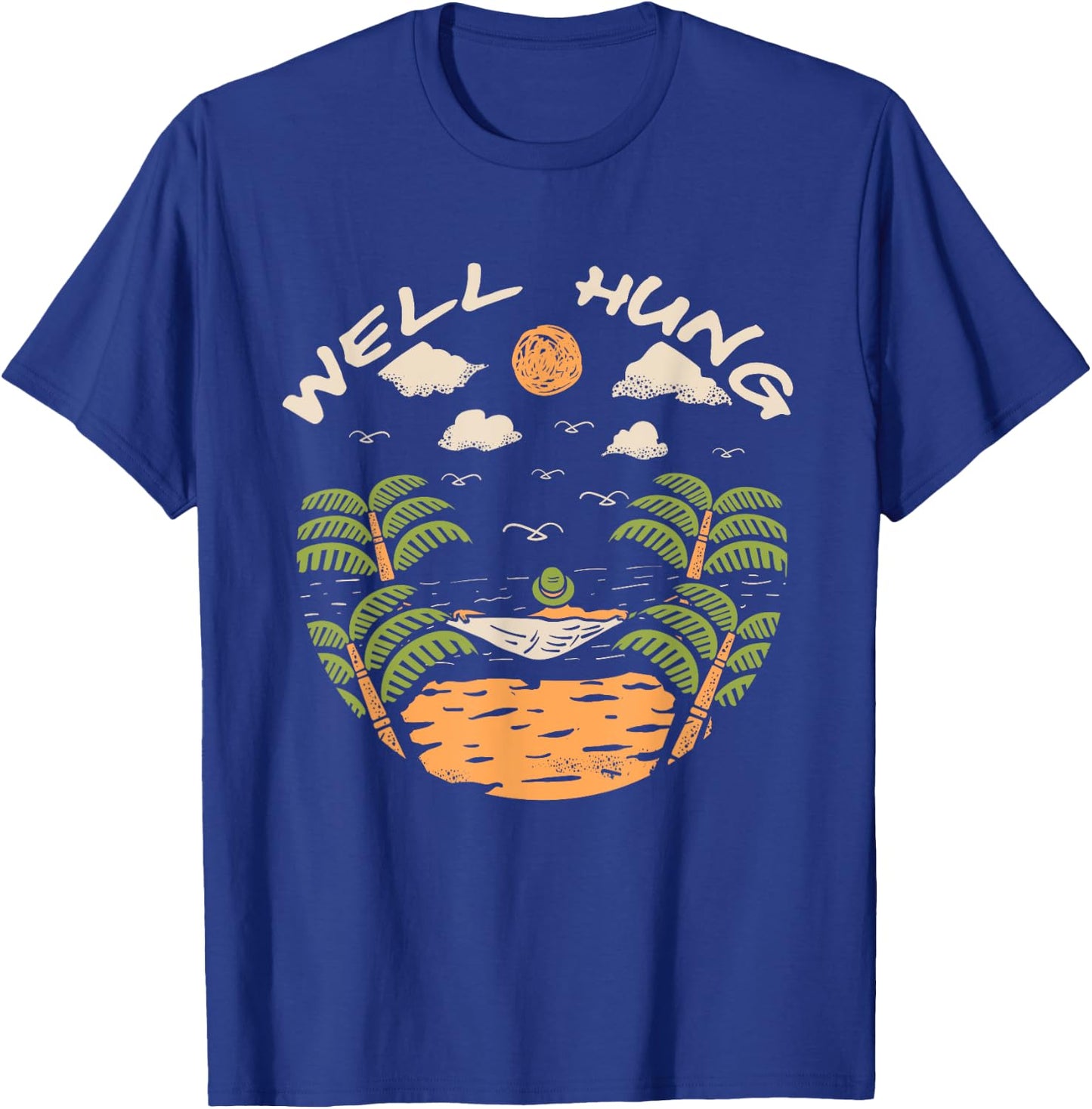 Well Hung! Camping Hammock Hammock T-Shirt - T-Shirt | Royal