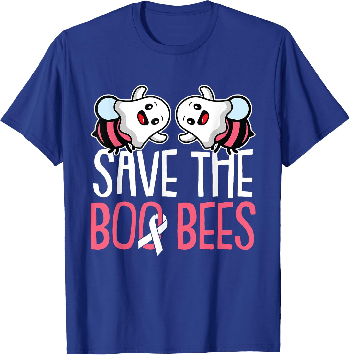 Save The Boo Bees Breast Cancer Awareness Warrior Survivor T-Shirt - T-Shirt | Royal