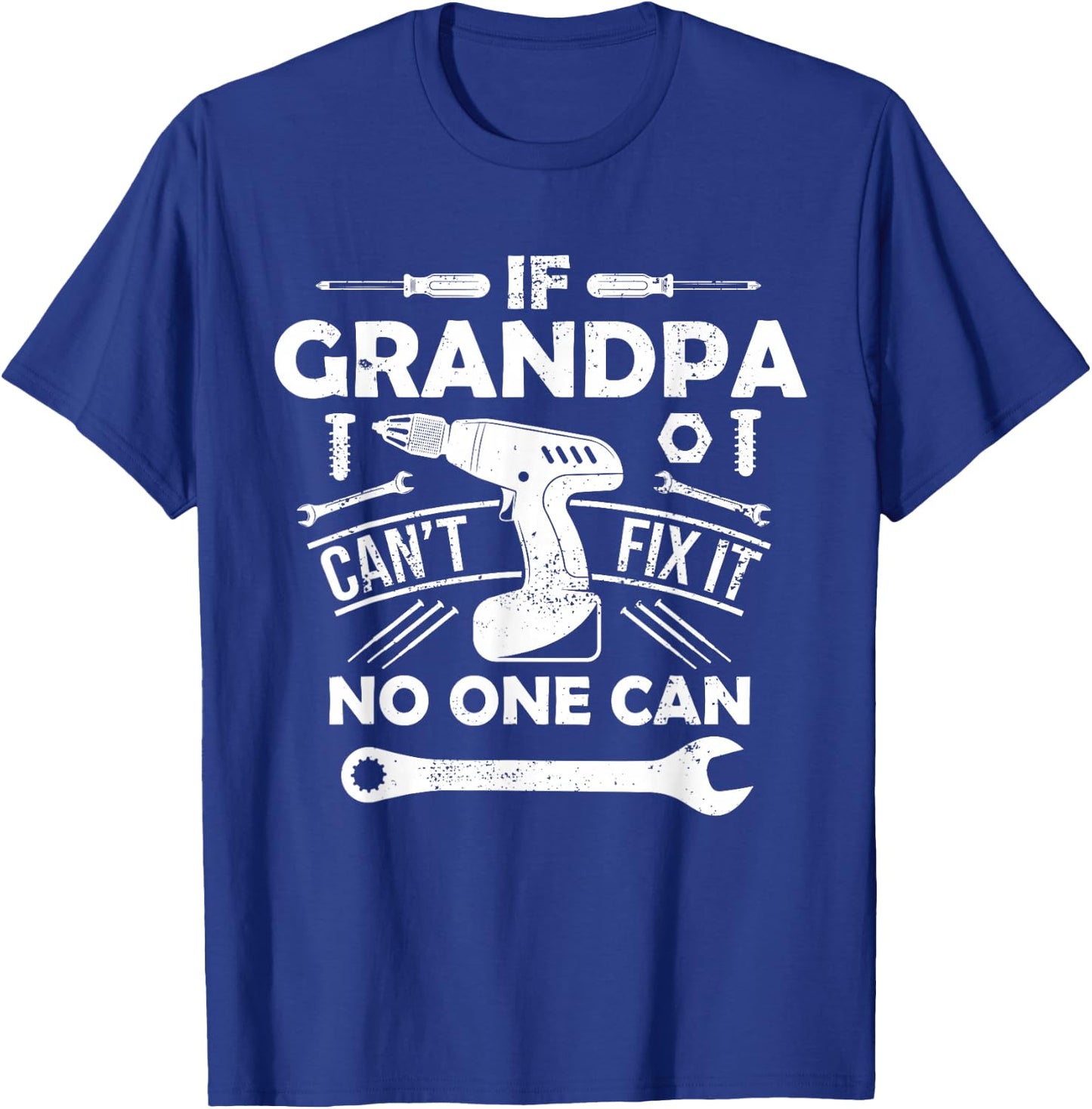 Grandpa Is My Favorite Name - Father's Day Grandpa Mechanic T-Shirt - T-Shirt | Royal