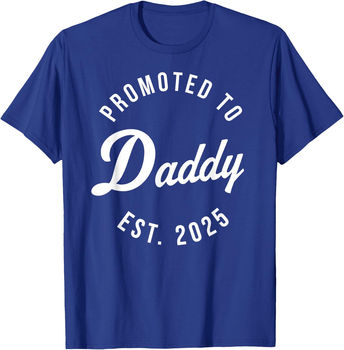 Birth Gift Co. Funny 1st Time Dad EST 2025 New Dad New First Fathers Day T-Shirt - T-Shirt | Royal