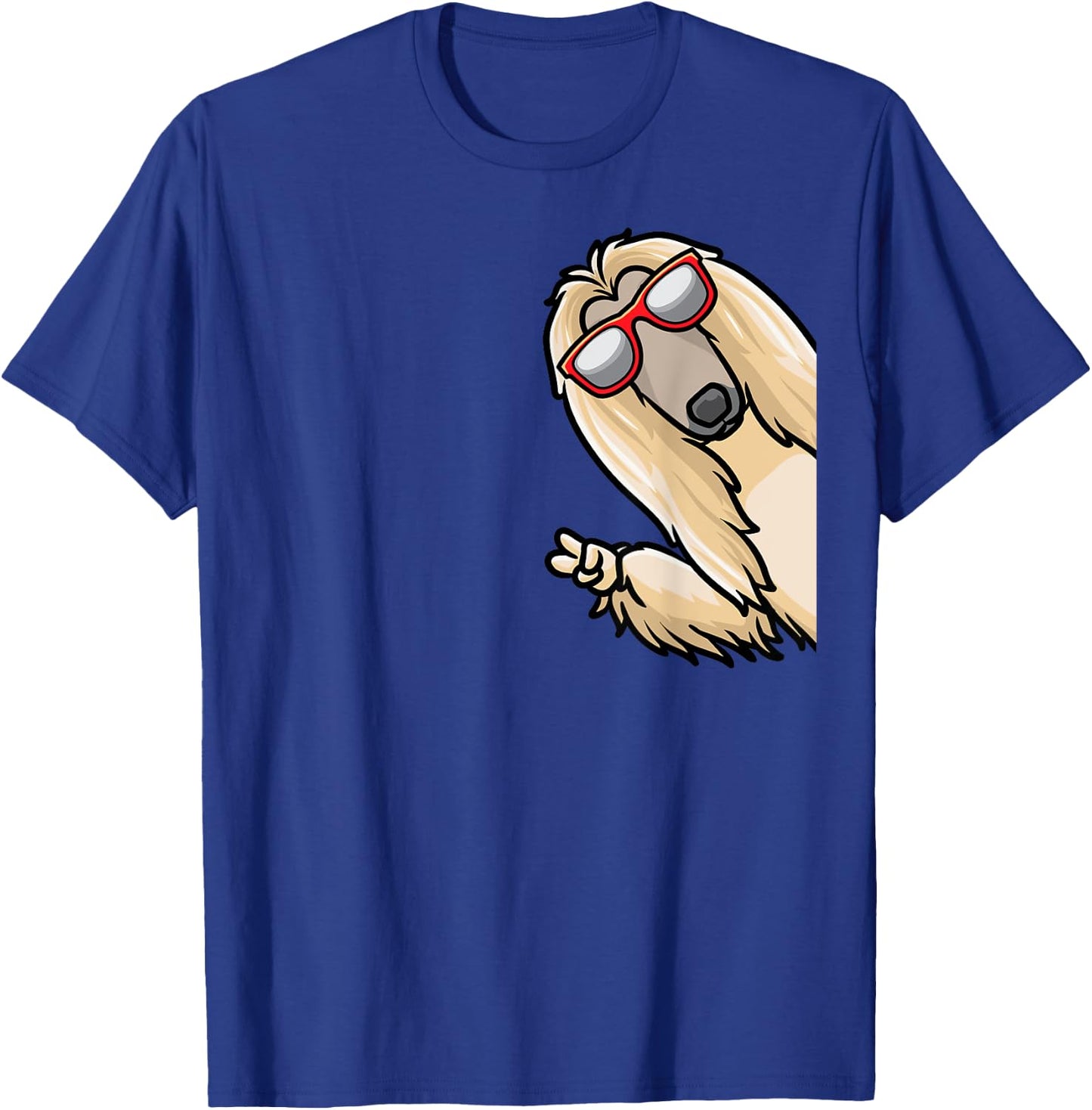Afghan Hound From Side With Sunglasses T-Shirt - T-Shirt | Royal
