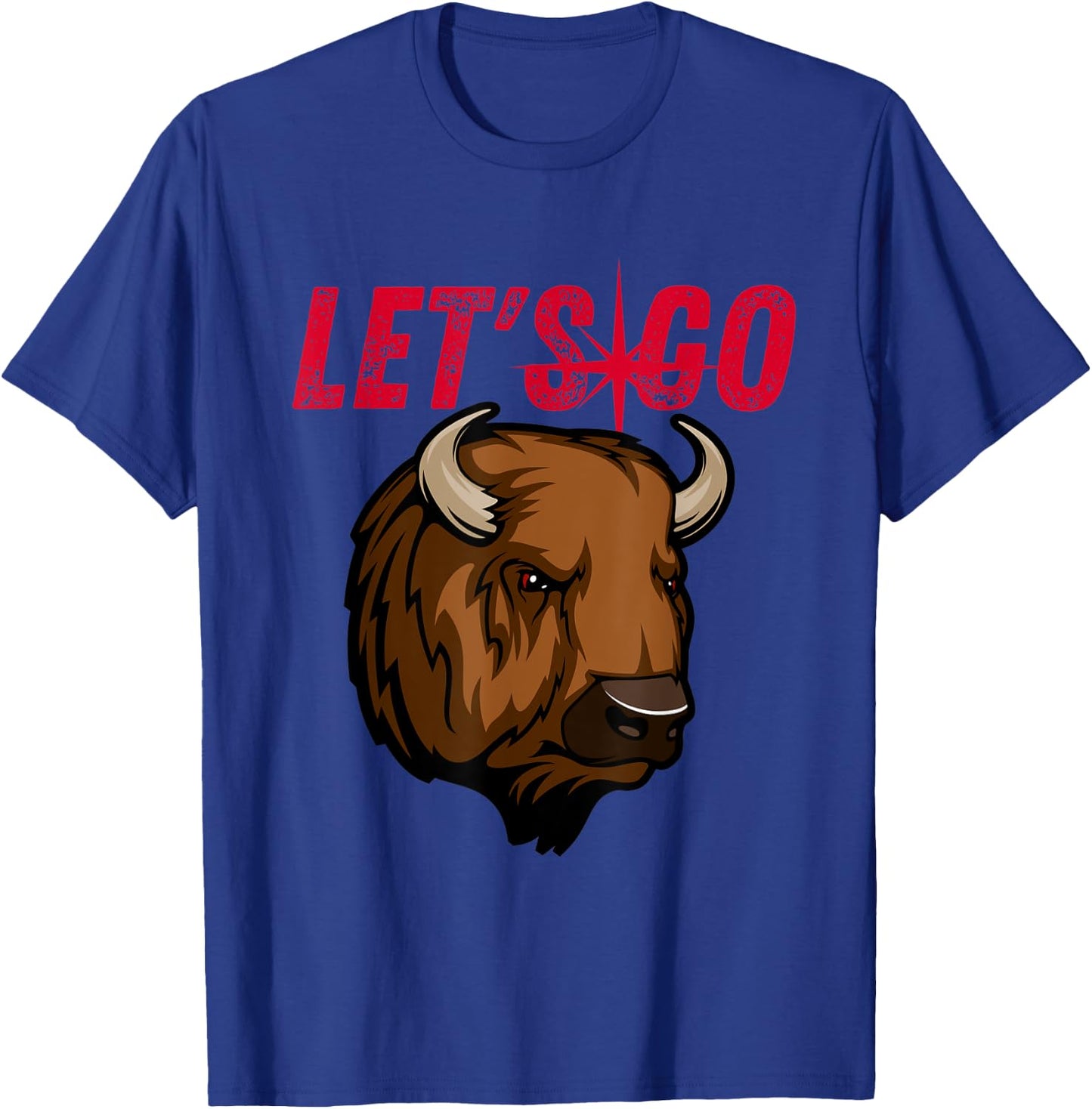 Let's Go Buffalo New York WNY BFLO Vintage Football T-Shirt - T-Shirt | Royal