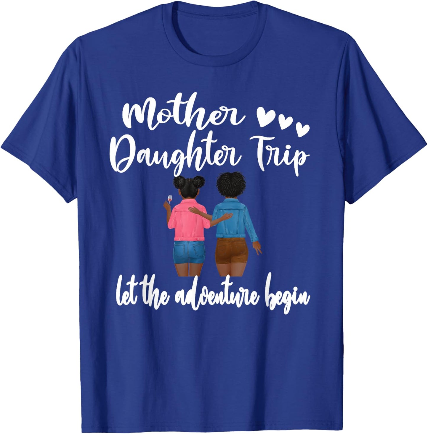 Afro American Mother Daughter Trip Black Women Travel T-Shirt - T-Shirt | Royal