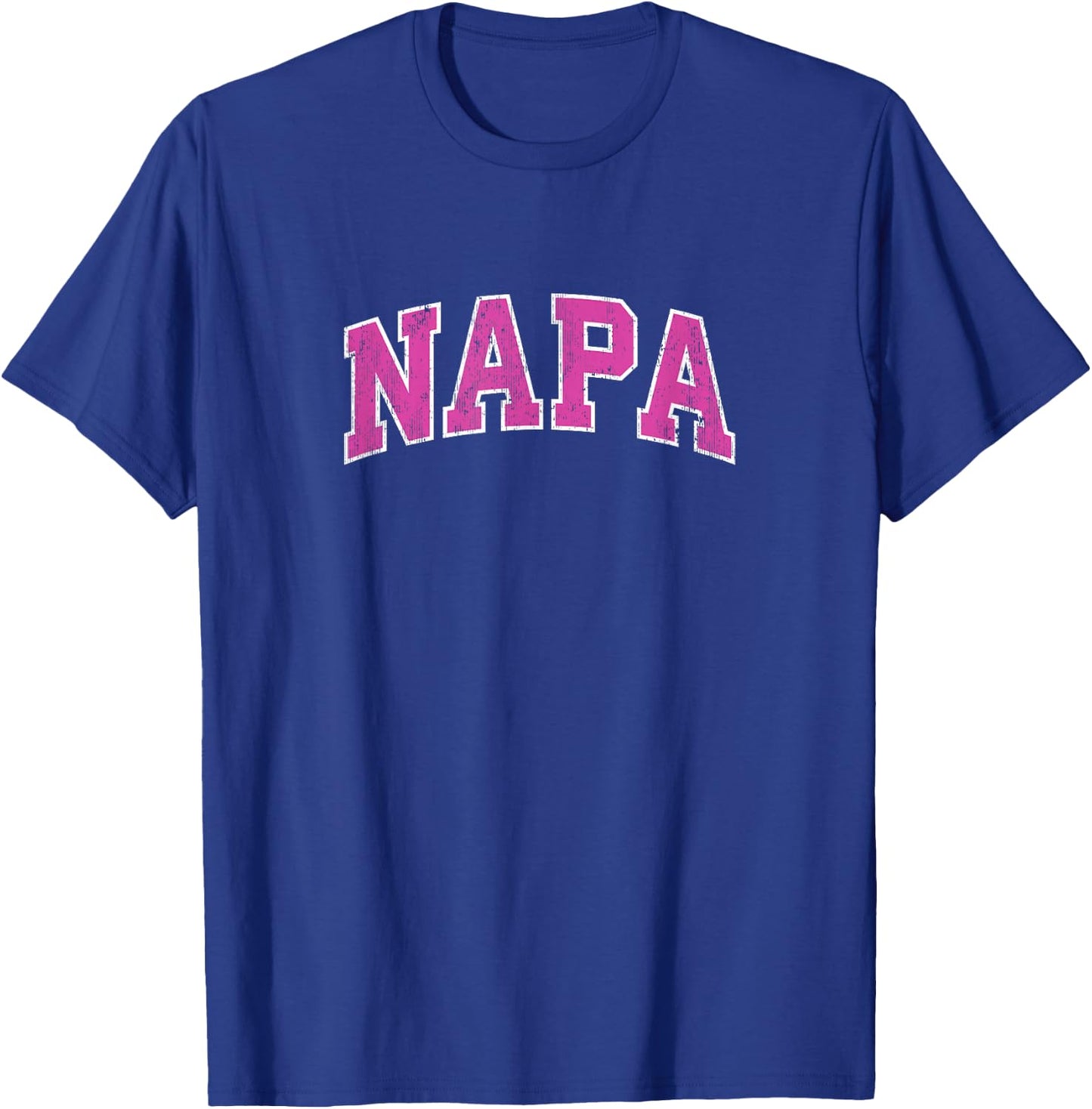 Napa California CA Vintage Sports Design Pink Design T-Shirt - T-Shirt | Royal
