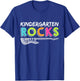 Kindergarten Rocks With Guitar Back To School Teacher T-Shirt - T-Shirt | Royal