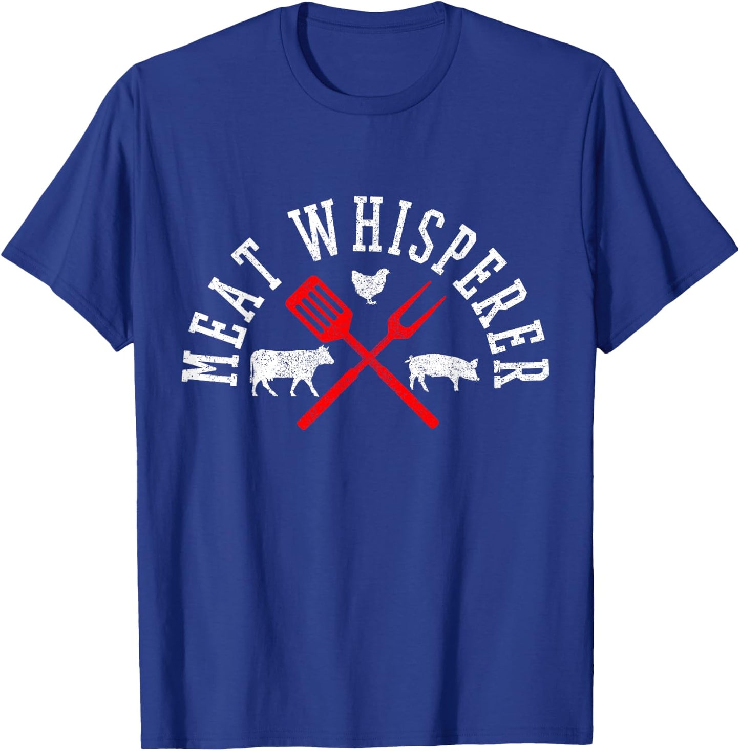Funny BBQ Shirts Co. Meat Whisperer Black Modern Letter Print - Small T-Shirt - T-Shirt | Royal