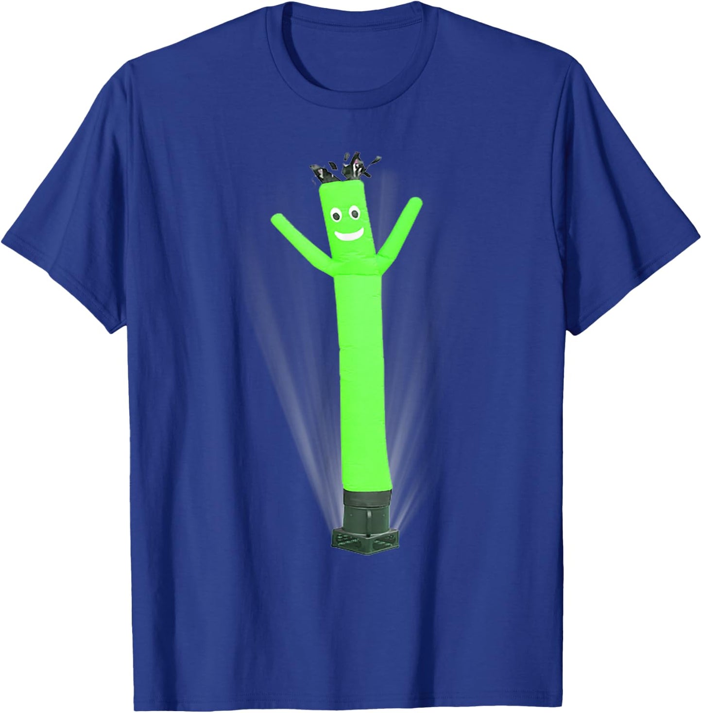 Wacky Waving Inflatable Tube Man Air Dancer Green T-Shirt - T-Shirt | Royal