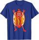 Funny Dancing Hot Dog Design For Kids Boys Girls Hotdog Gag T-Shirt - T-Shirt | Royal