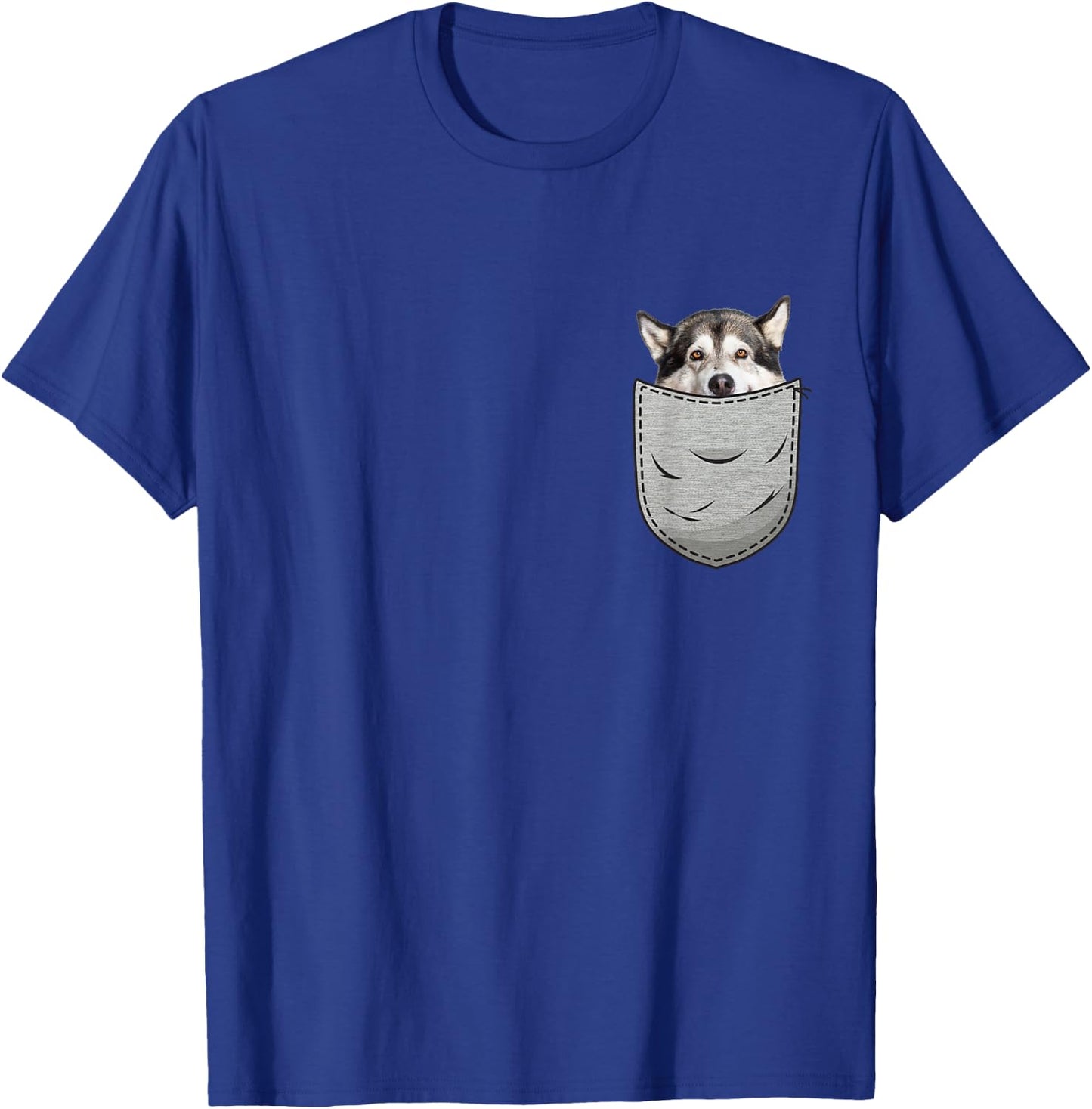 Mal Mally Pocket Chest Bag for Alaska Dog Owners Men Women Girls Kids T-Shirt - T-Shirt | Royal
