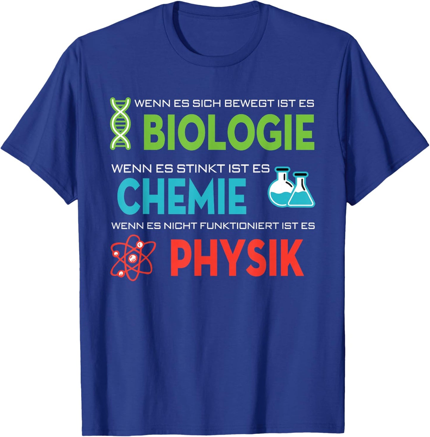 Lustige Wissenschafts Bekleidung Cool Science Biology Chemistry Physics Graphic - Adult, , Short Sleeve, 3X-Large, Black T-Shirt - T-Shirt | Royal