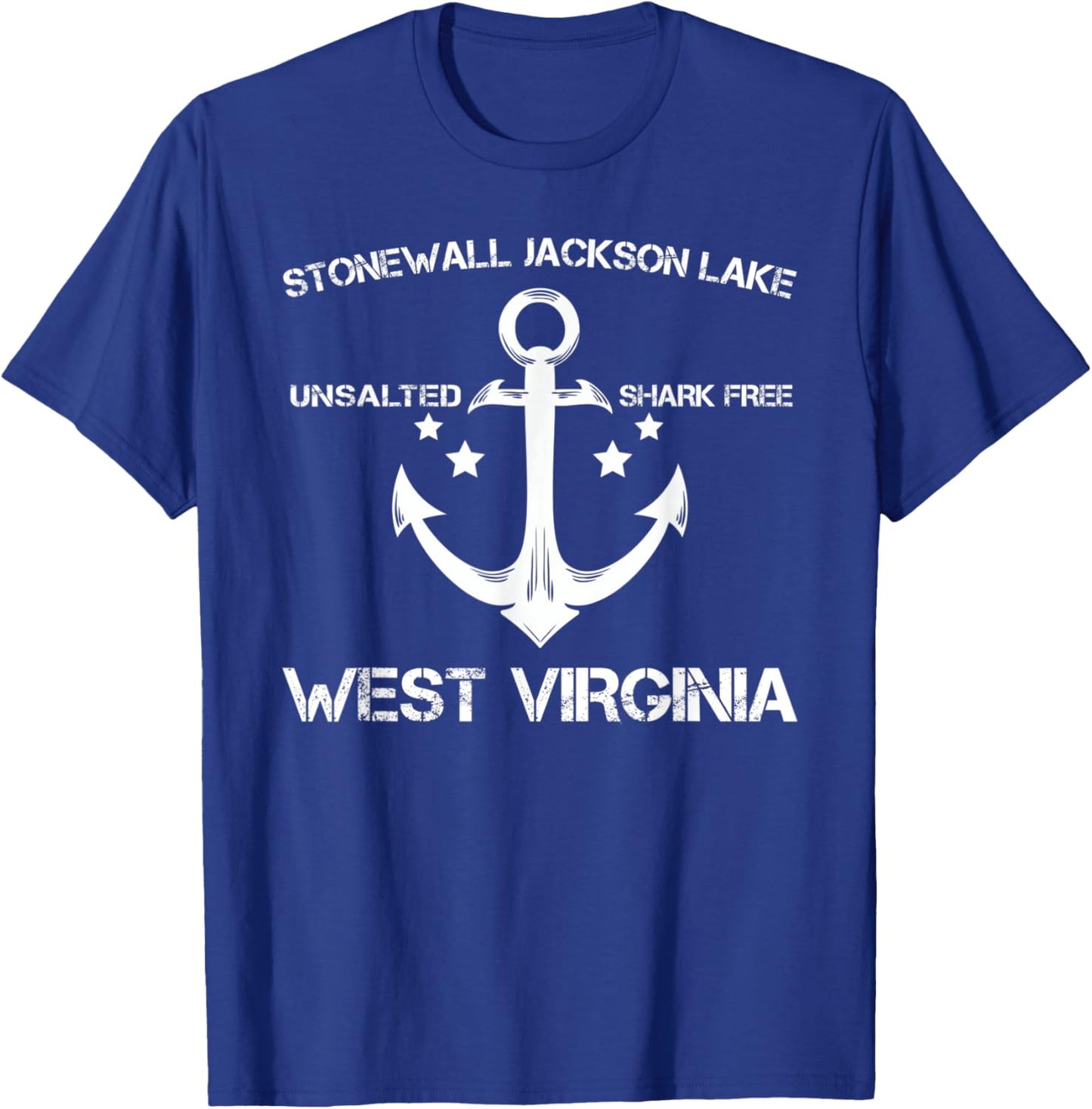 STONEWALL JACKSON LAKE WEST VIRGINIA Funny Fishing Gift T-Shirt - T-Shirt | Royal