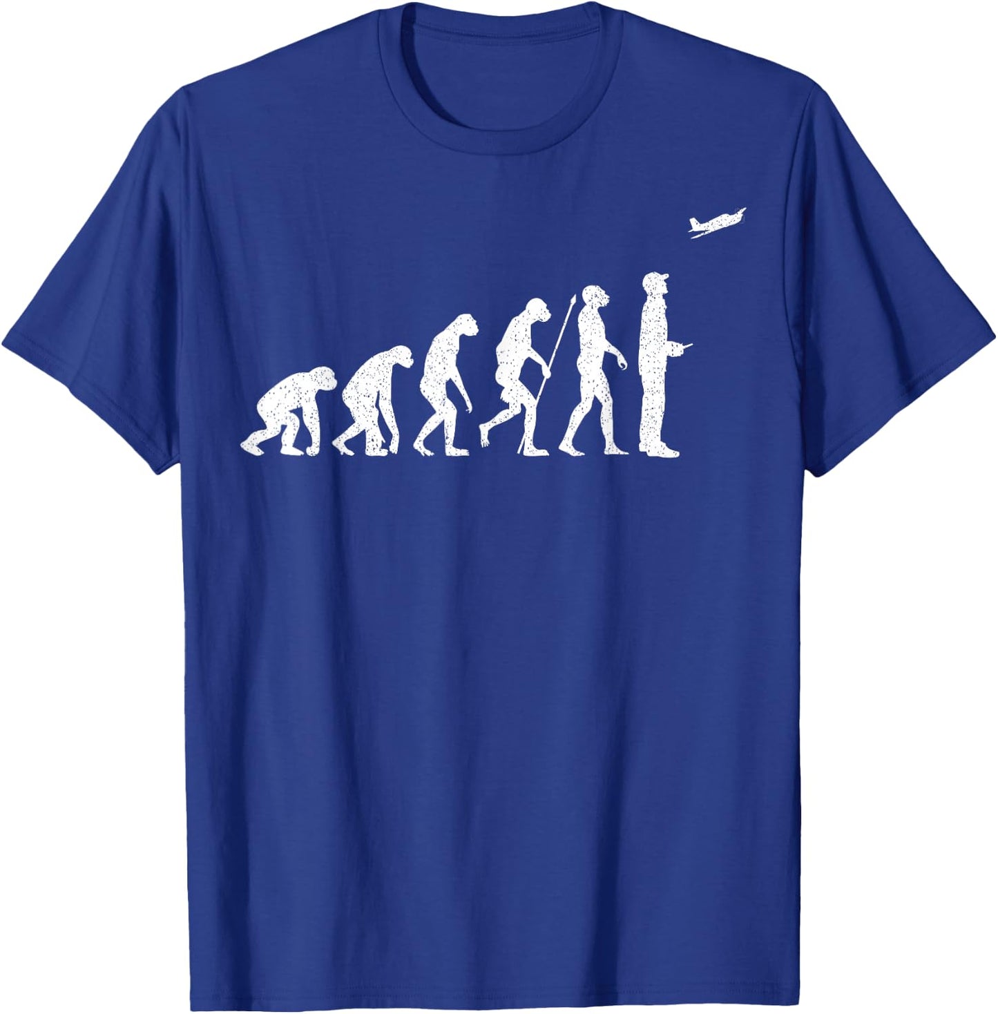 RC Airplane Evolution Electronic Operator Plane Aerodynamic T-Shirt - T-Shirt | Royal