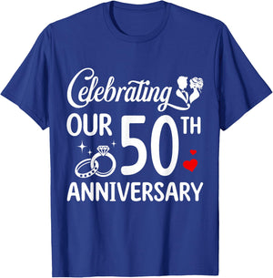 Celebrating Our 50th Wedding Anniversary Marriage 50 Years T-Shirt - T-Shirt | Royal