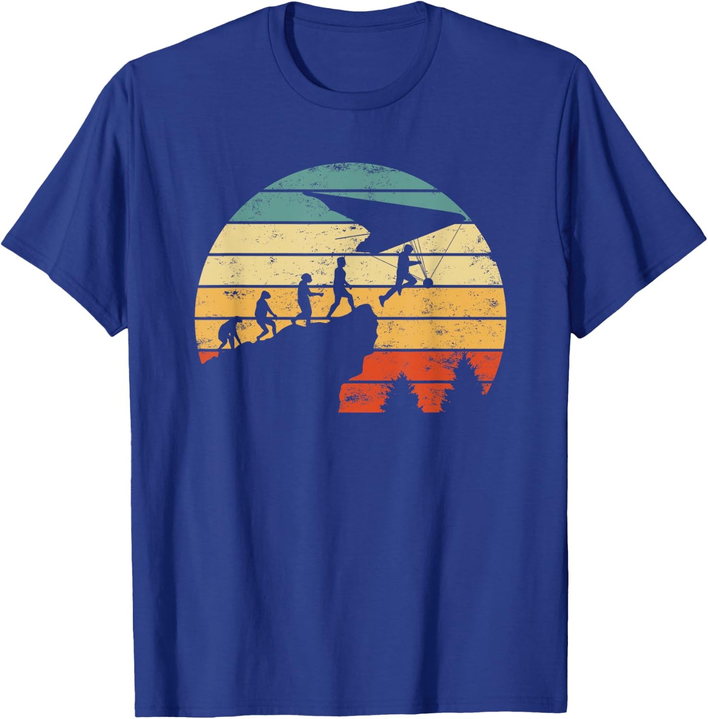 Hang glider motiv evolution hang gliding T-Shirt - T-Shirt | Royal