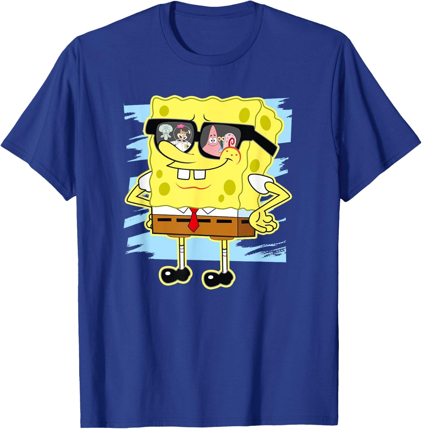 Mademark x SpongeBob SquarePants - SpongeBob - Reflection in Sunglasses T-Shirt - T-Shirt | Royal