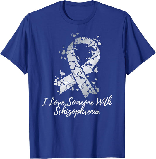 I Love Someone With Schizophrenia Awareness T-Shirt - T-Shirt | Royal