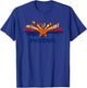Arizona State Flag - Phoenix Cityscape - Phoenix Skyline T-Shirt - T-Shirt | Royal