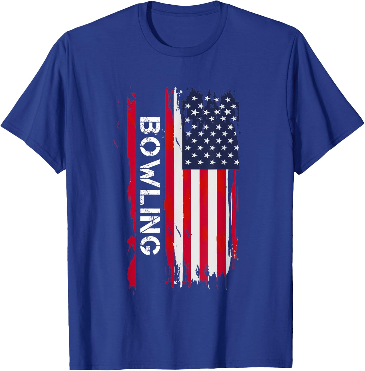 Bowling 10 Pins And Strikes And Spares In America T-Shirt - T-Shirt | Royal