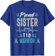 T1D proud sister Diabetes awareness Type 1 Pancreas Insulin T-Shirt - T-Shirt | Royal