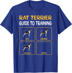 Rat Terriers Owner Gift Dog Themed - Men's Black Small Short Sleeve Classic Fit Cotton Blend Polyester Halloween Christmas Birthday T-Shirt - T-Shirt | Royal