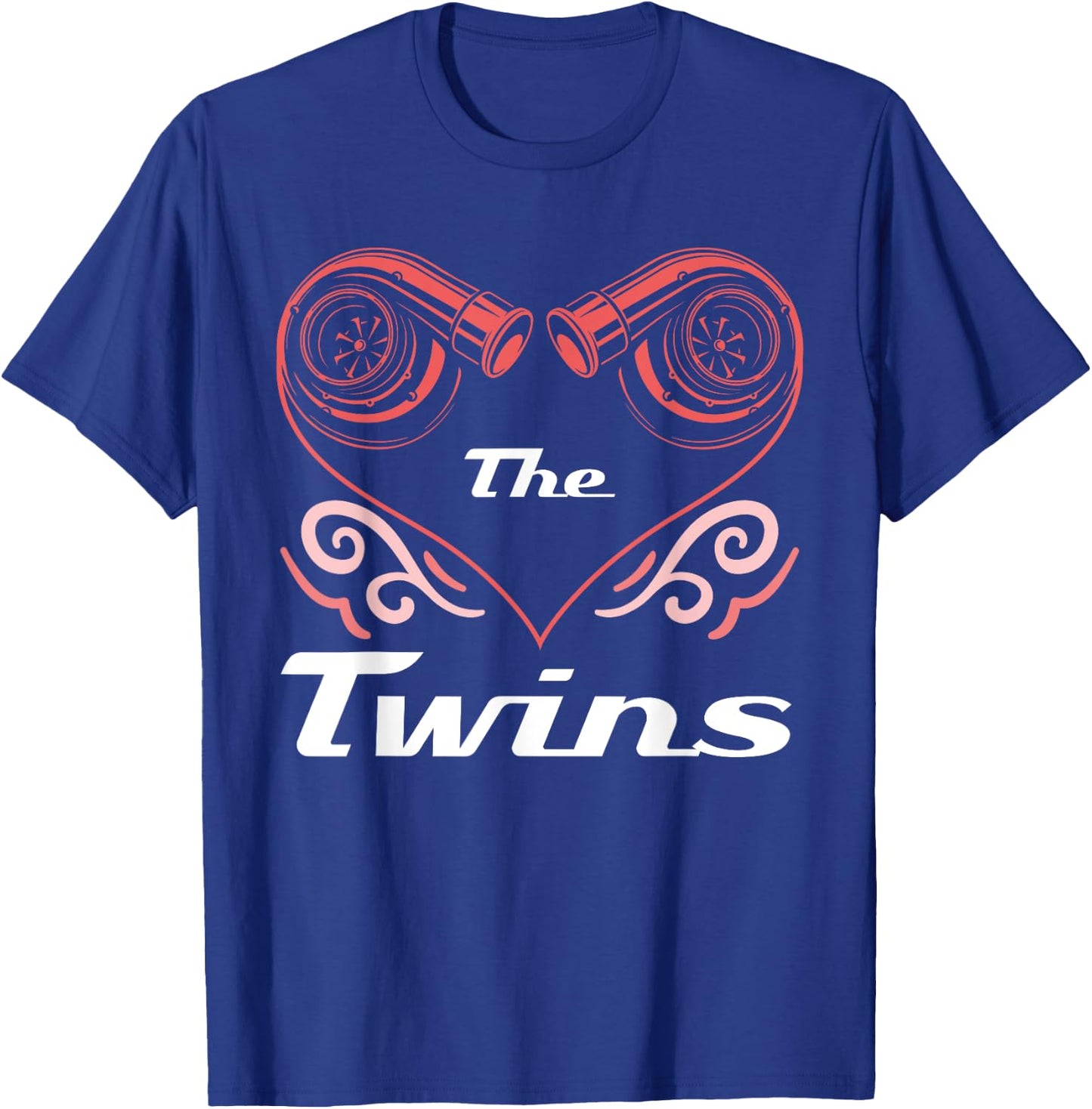 The Twins Twin Turbo Design For Car Enthusiasts T-Shirt - T-Shirt | Royal