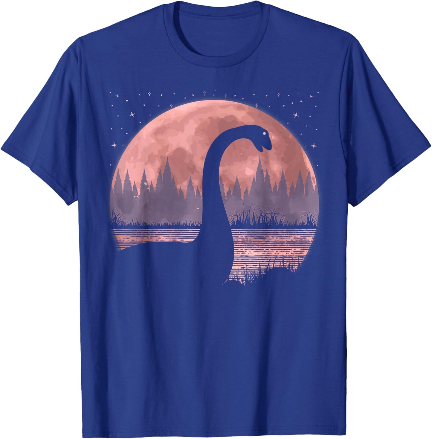 Nessie Loch Ness Monster Graphic Full Moon Loch Ness T-Shirt - T-Shirt | Royal