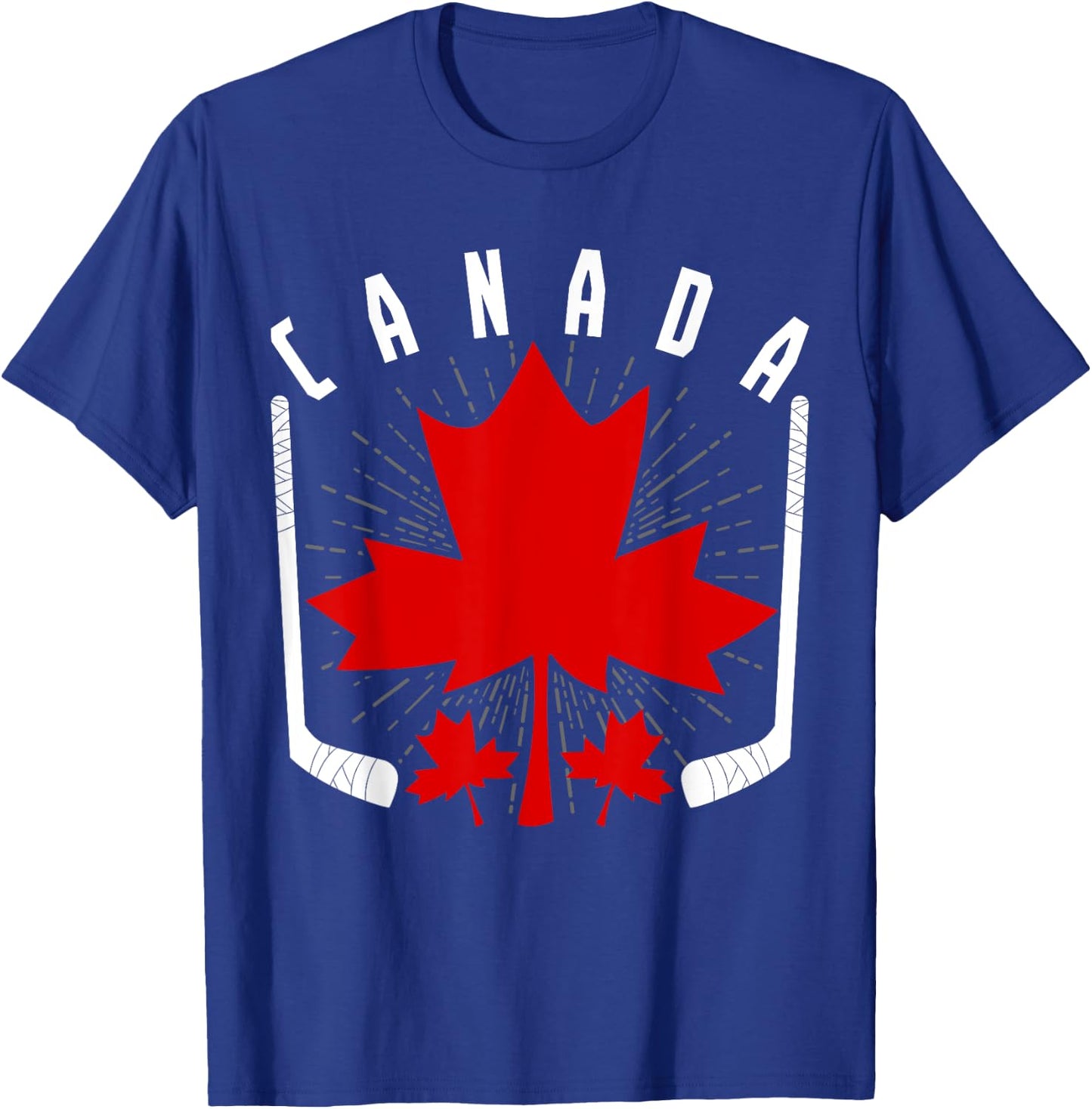 Ice Hockey Canadian Pride Maple Leaf Country Canada T-Shirt - T-Shirt | Royal