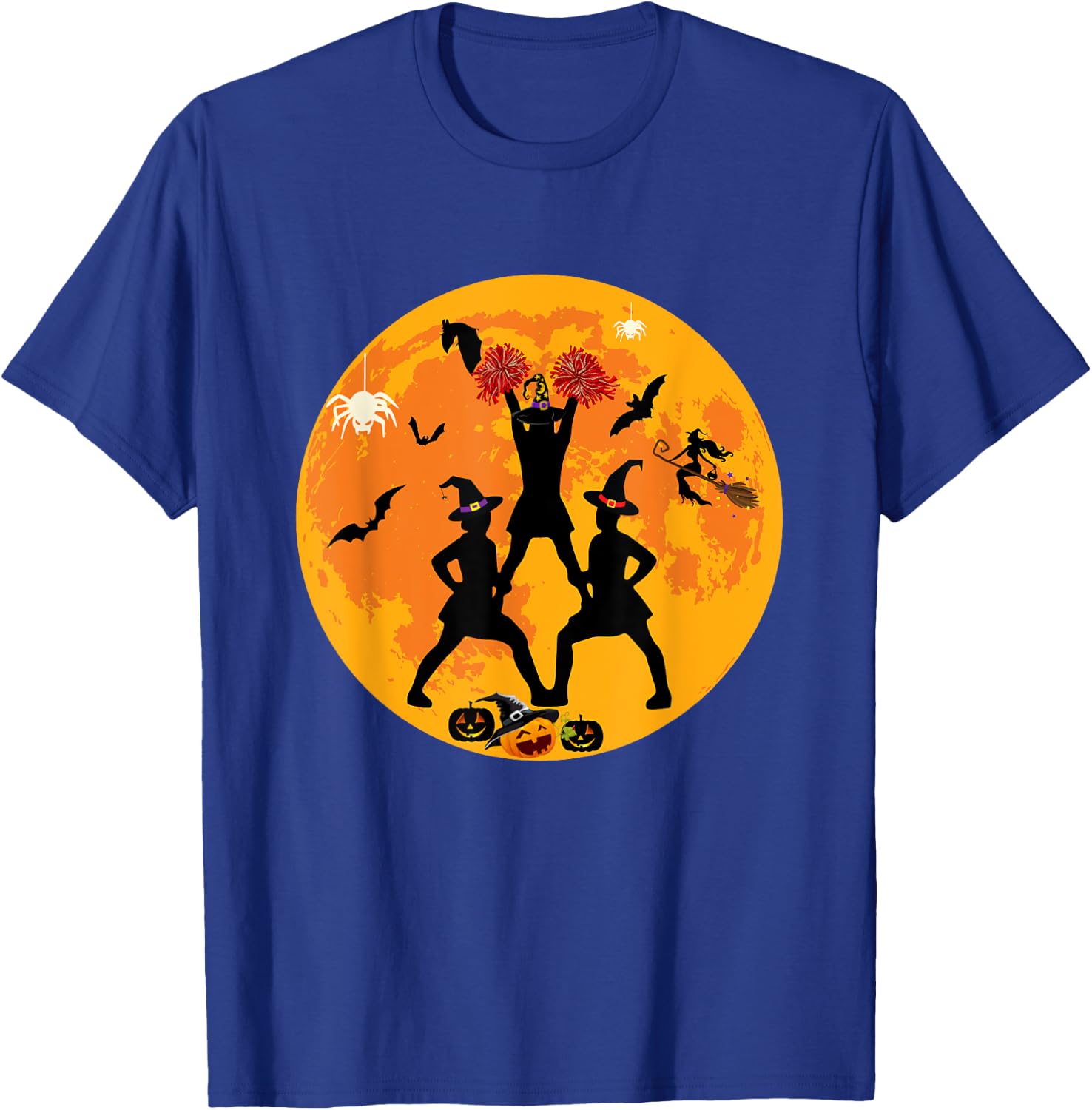 Halloween Cheerleading Funny Costume Cheerleader Cheer T-Shirt - T-Shirt | Royal