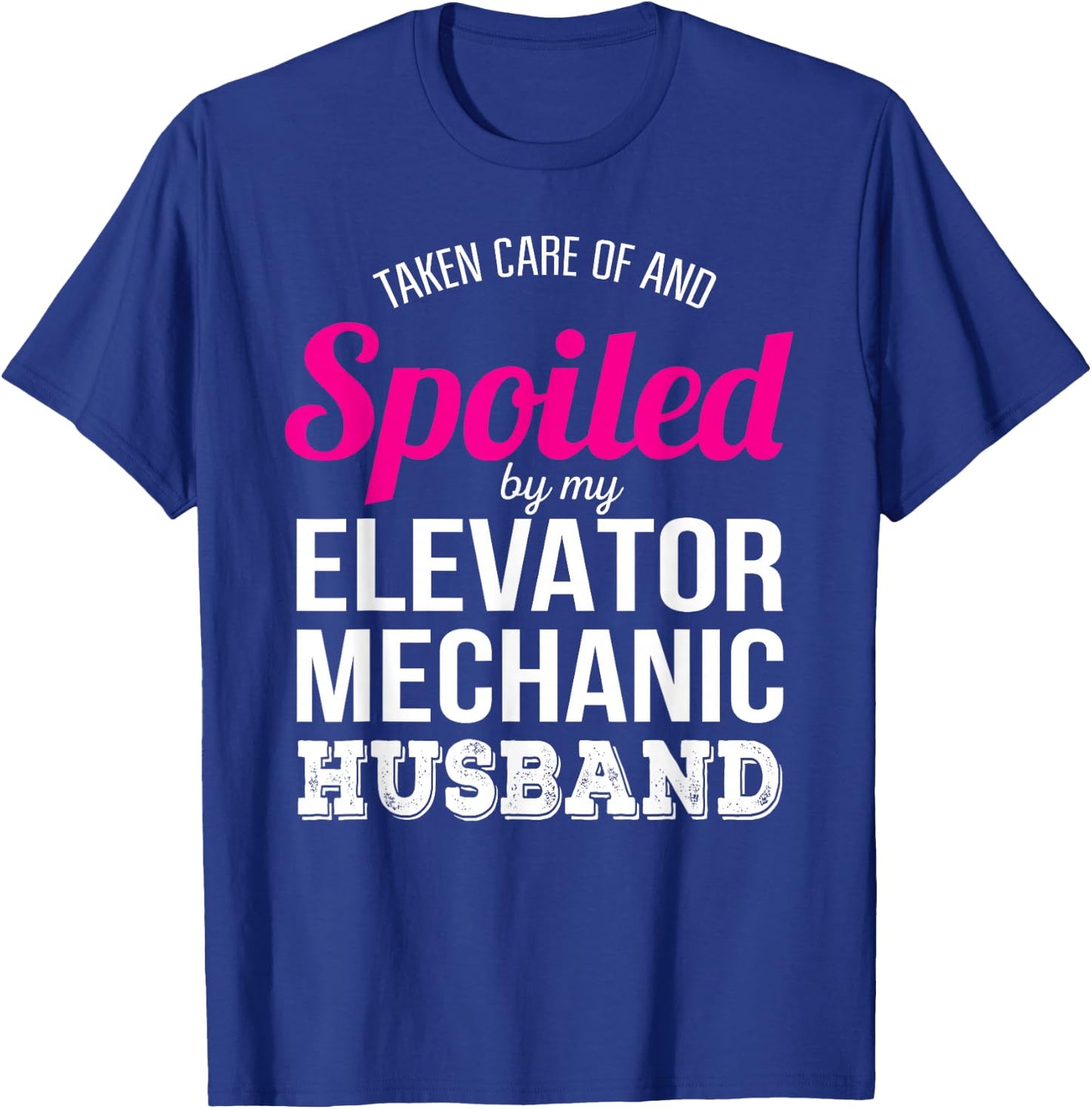 Funny Elevator Mechanic Wife Anniversary Gift T-Shirt - T-Shirt | Royal