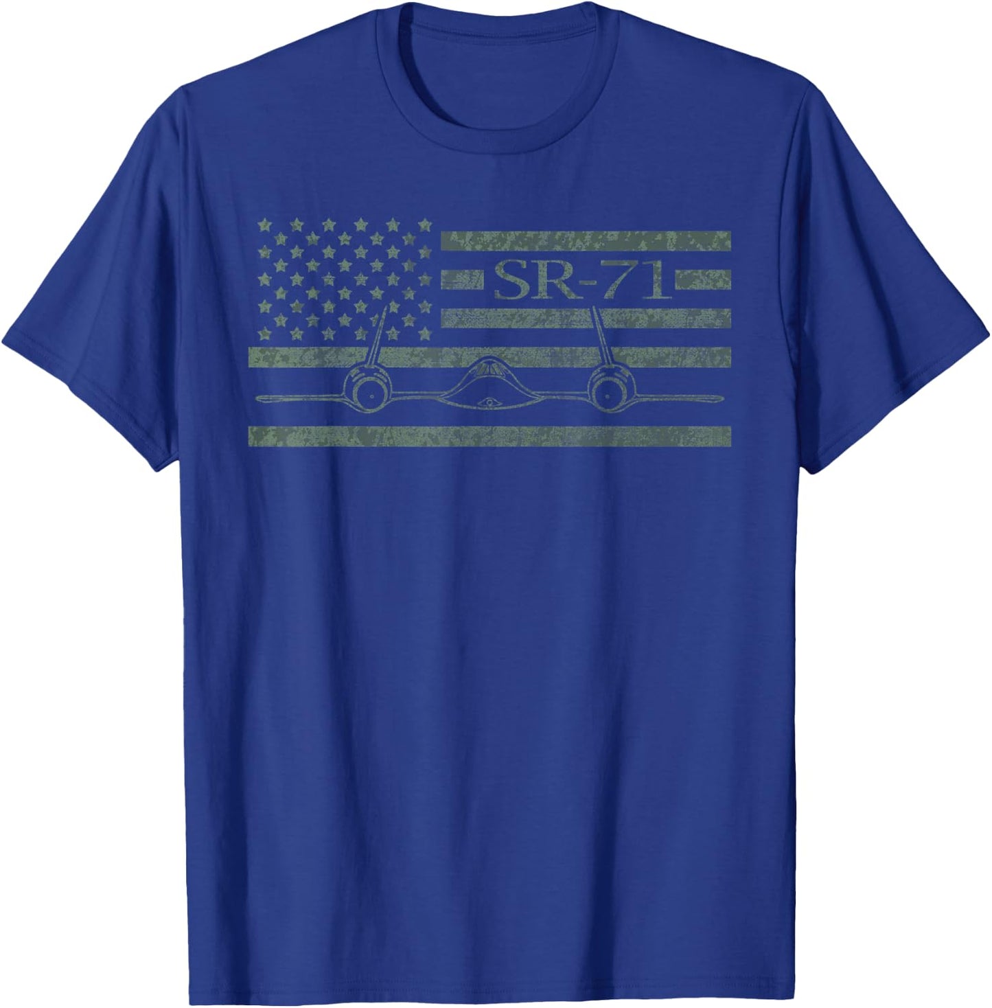 SR-71 Jet US Military Aircraft Black Bird T-Shirt - T-Shirt | Royal