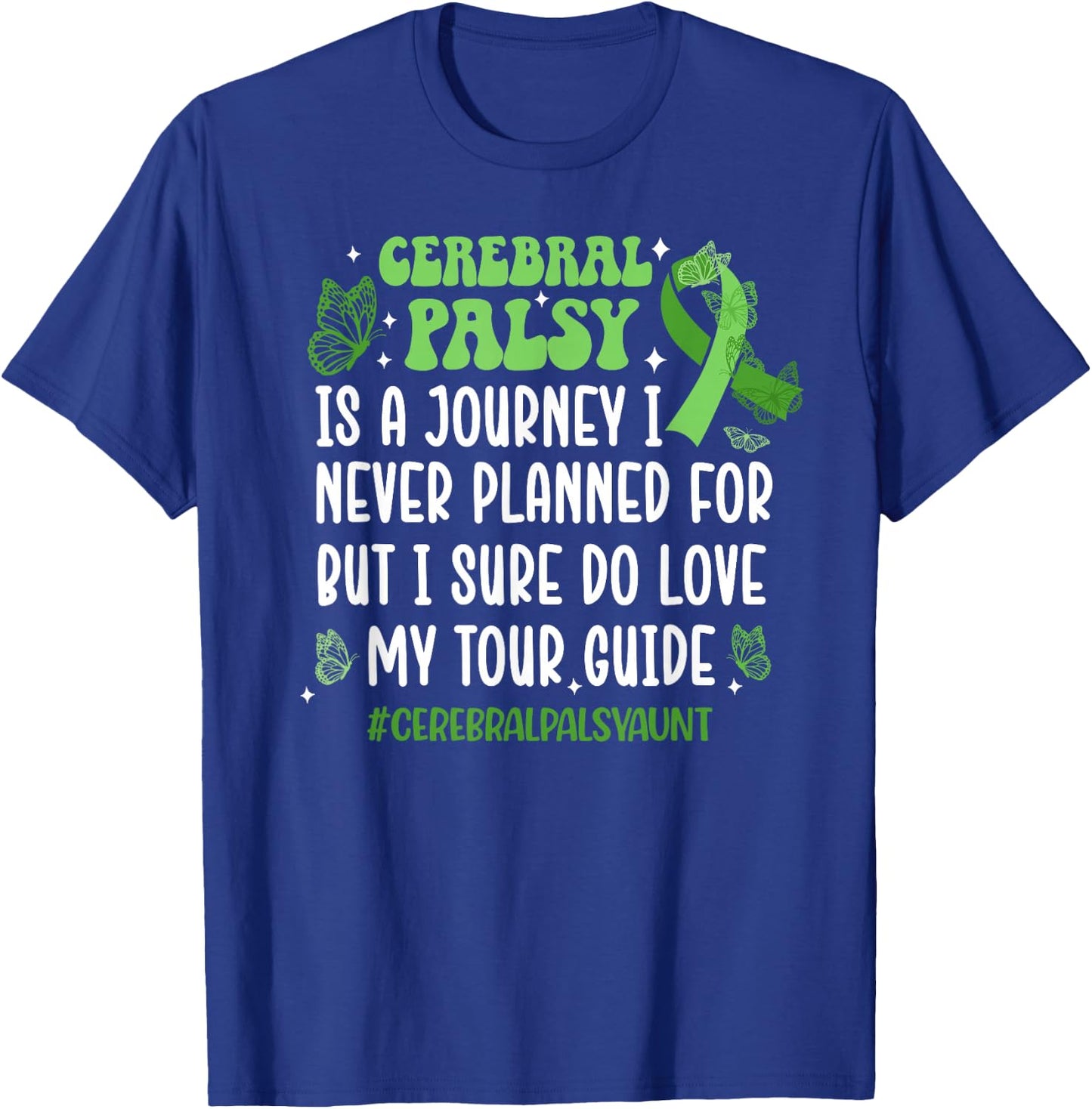 Cerebral Palsy Aunt Of A Cerebral Palsy Warrior Aunt T-Shirt - T-Shirt | Royal