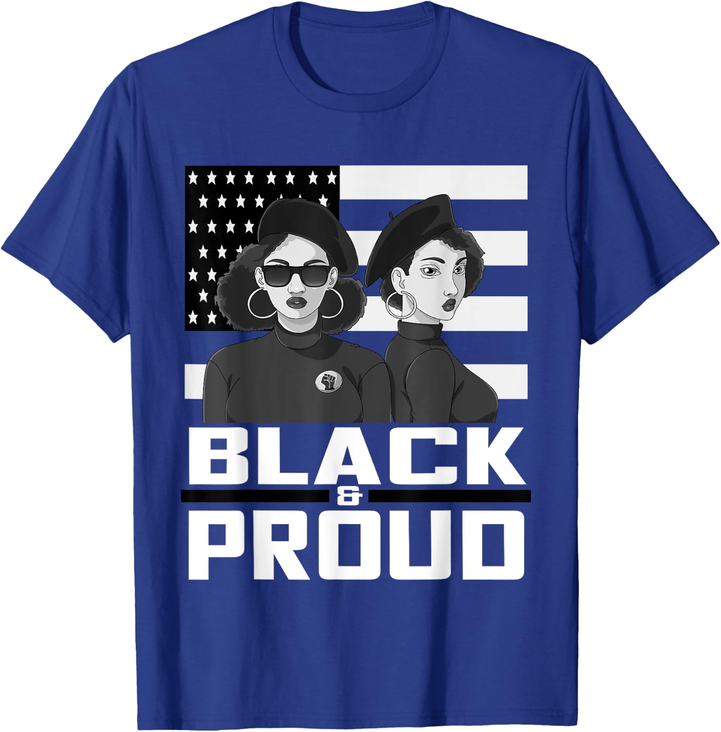Black and Proud Panther Party 1966 Afro American T-Shirt - T-Shirt | Royal