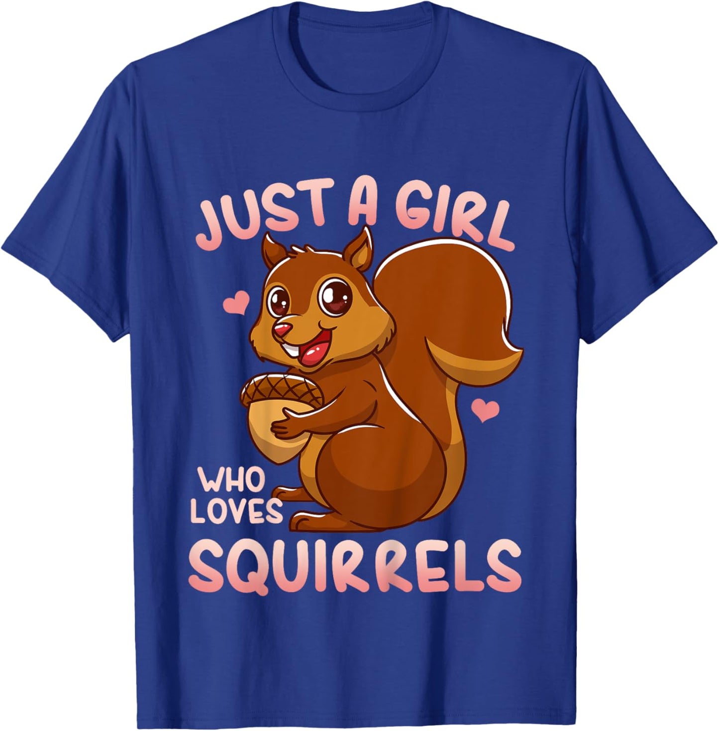 Kids Squirrel Just a Girl Who Loves Squirrels Funny Gift T-Shirt - T-Shirt | Royal