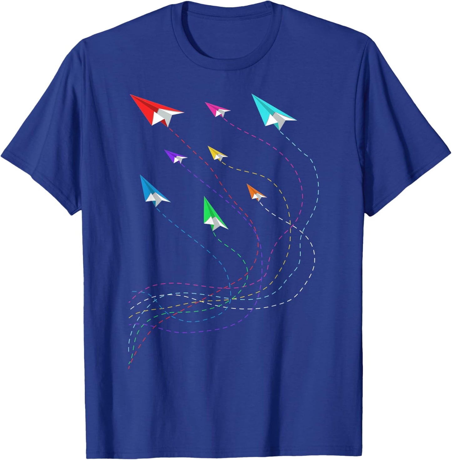 Paper Plane Men's Boys Paper Plane Pilot T-Shirt - T-Shirt | Royal