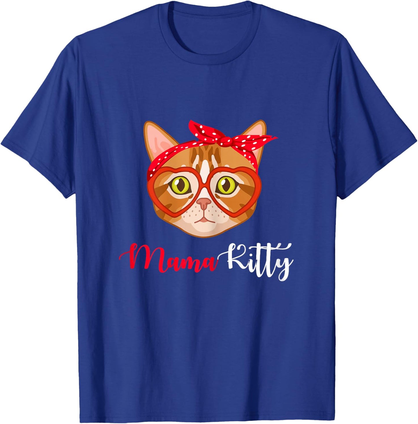 MamaKitty Cat Funny Mama Kitty Family Matching T-Shirt - T-Shirt | Royal