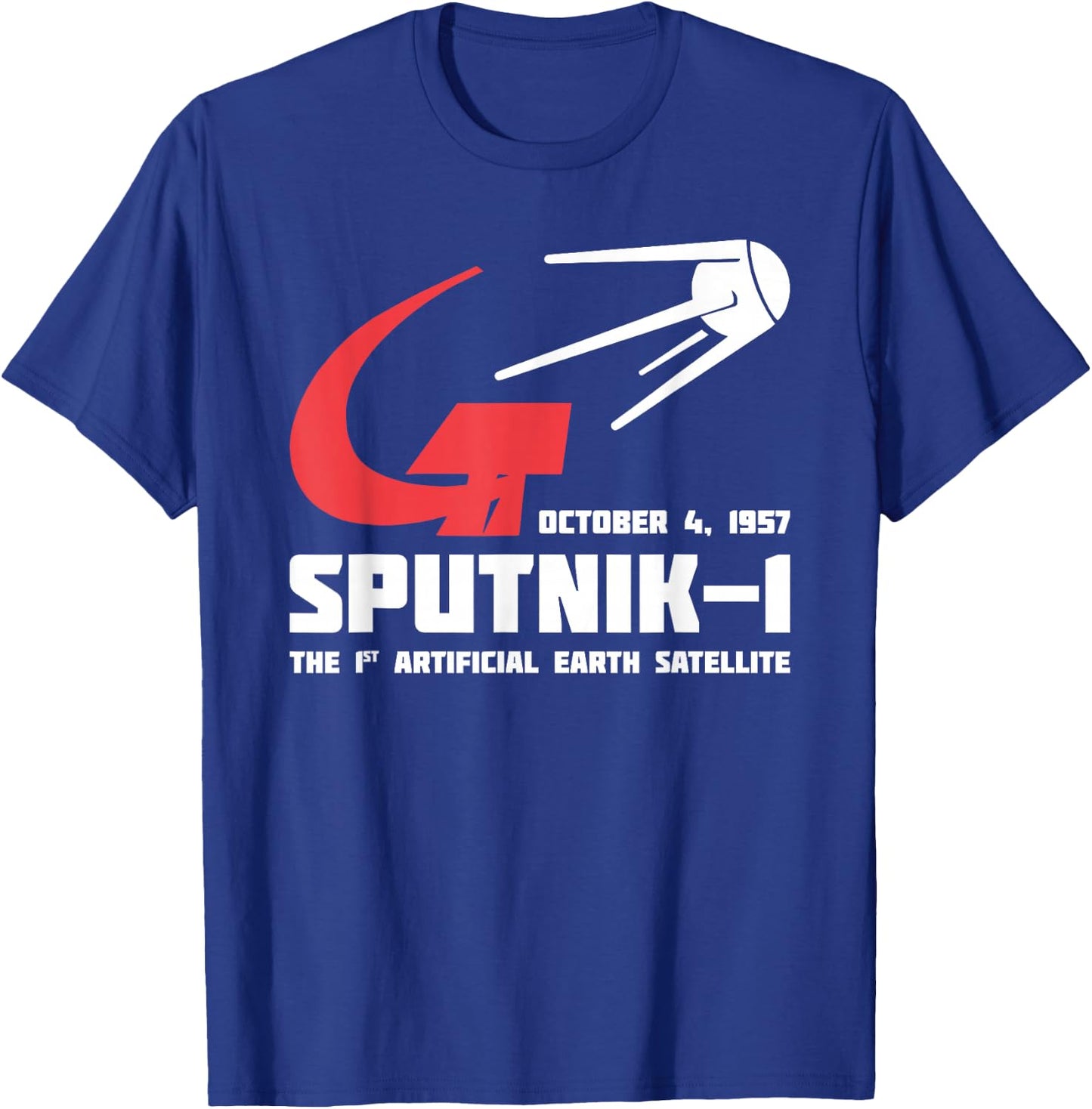 Sputnik Soviet Space Flight USSR Soviet Union Propaganda T-Shirt - T-Shirt | Royal