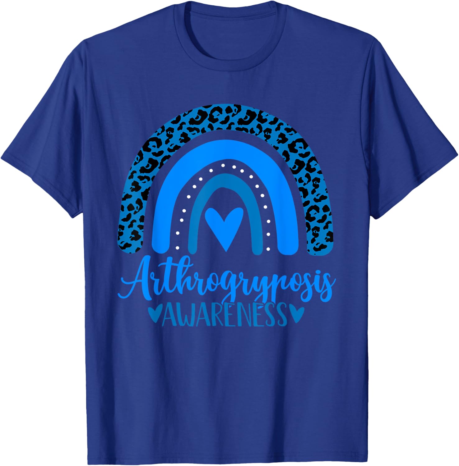 we wear Blue rainbow awsewome for Arthrogryposis Awareness T-Shirt - T-Shirt | Royal