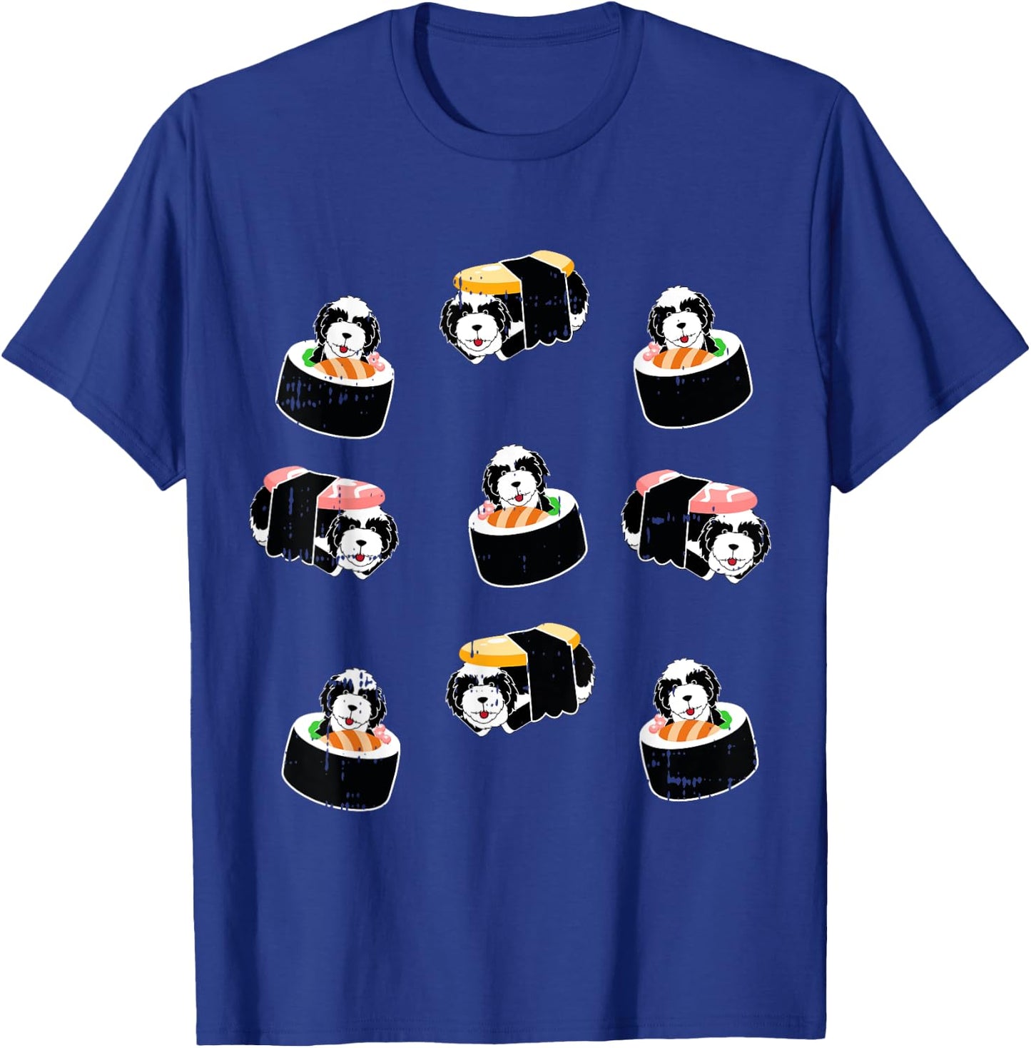 Sheepadoodle Sushi Puppy Cute Japanese Food Dog Lover Gift T-Shirt - T-Shirt | Royal