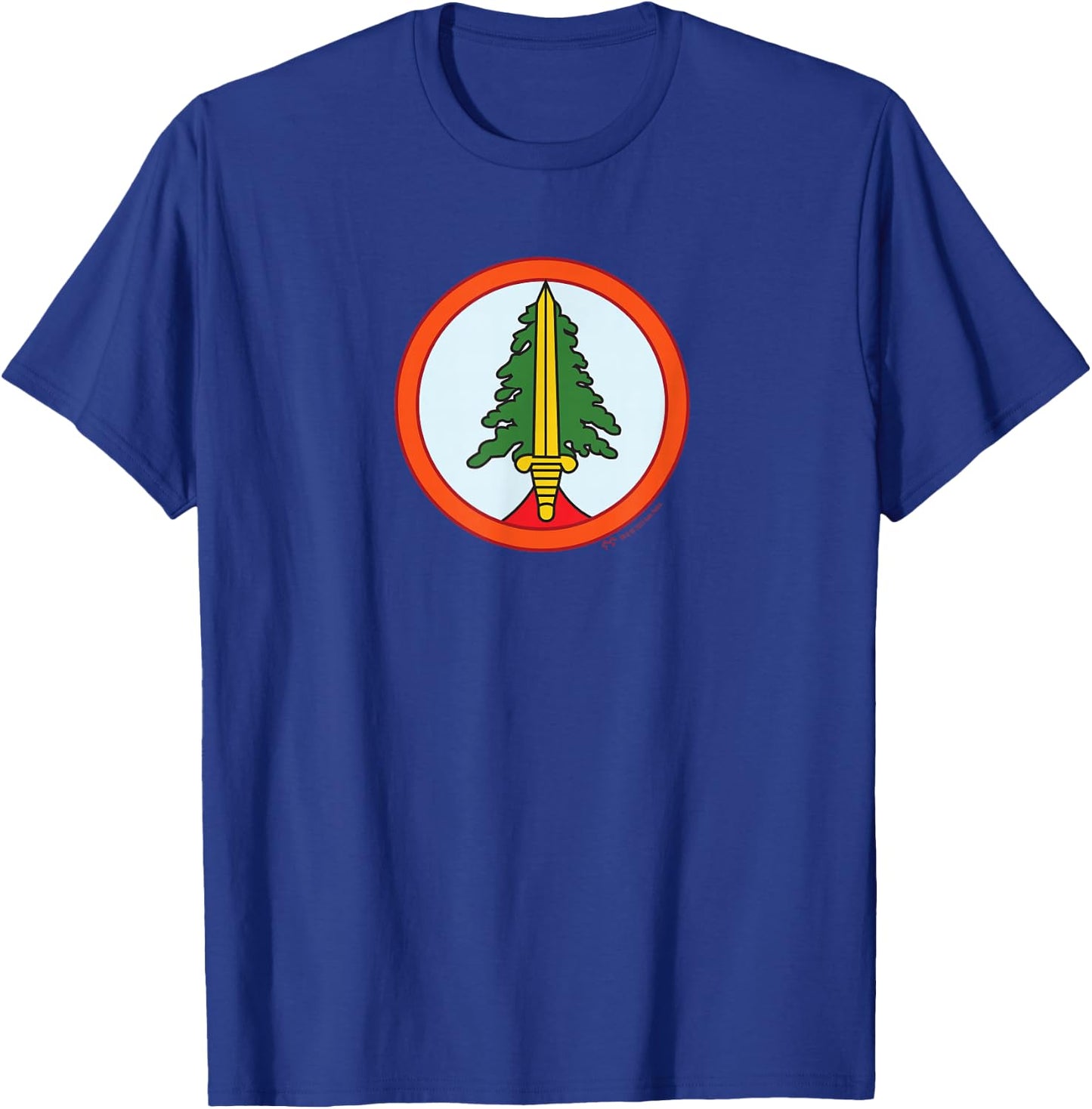SHOWTIME Twin Peaks Bookhouse Boys Patch - Men's Black Solid - Small - Short Sleeve - Classic Fit - Cotton 65%, Polyester 35% T-Shirt - T-Shirt | Royal