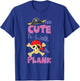 Kids Pirate Party for Girls Too Cute To Walk The Plank T-Shirt - T-Shirt | Royal