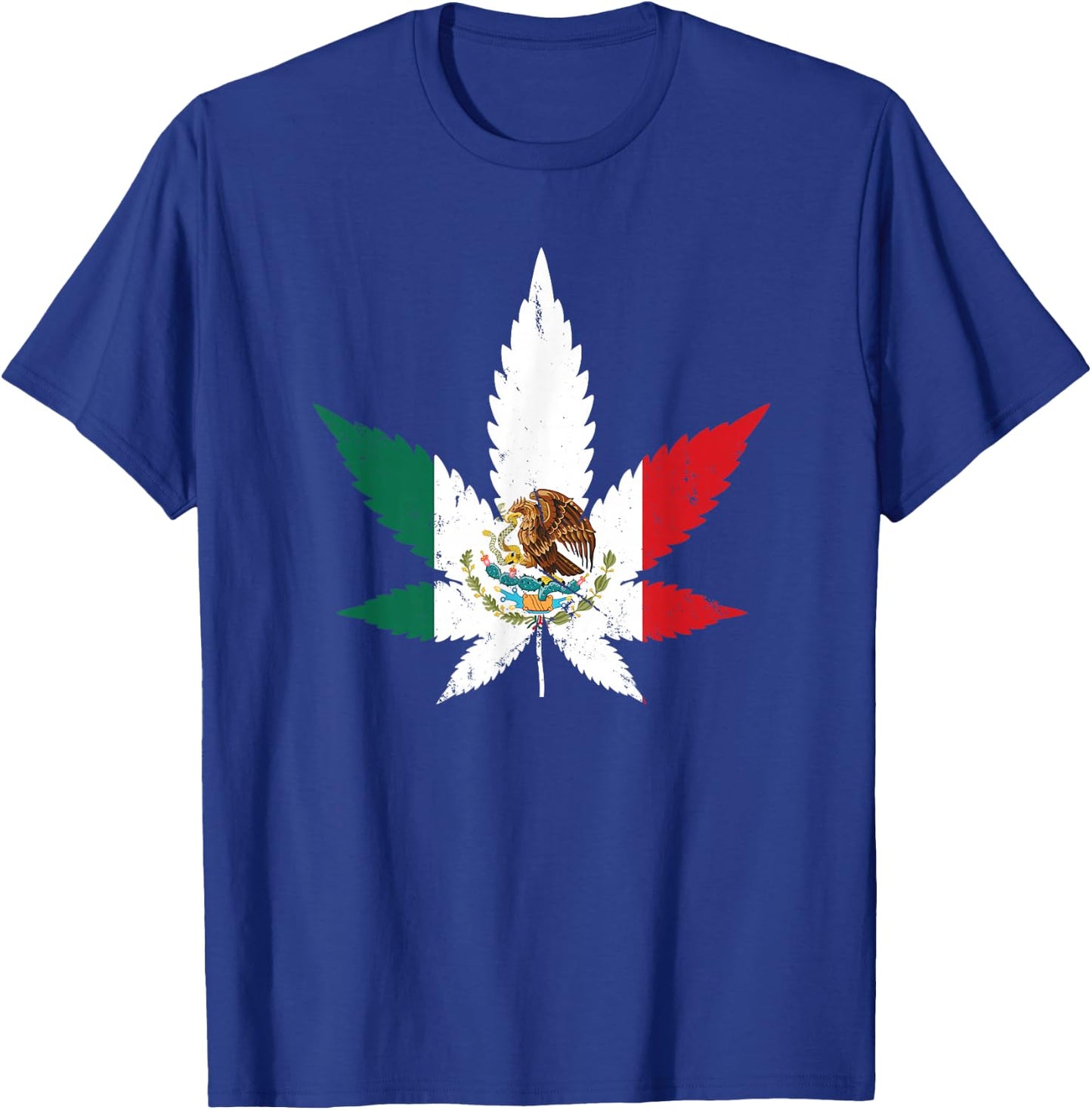 Mexico Marijuana Weed Leaf Gift Mexican Spanish Humor Fumar T-Shirt - T-Shirt | Royal