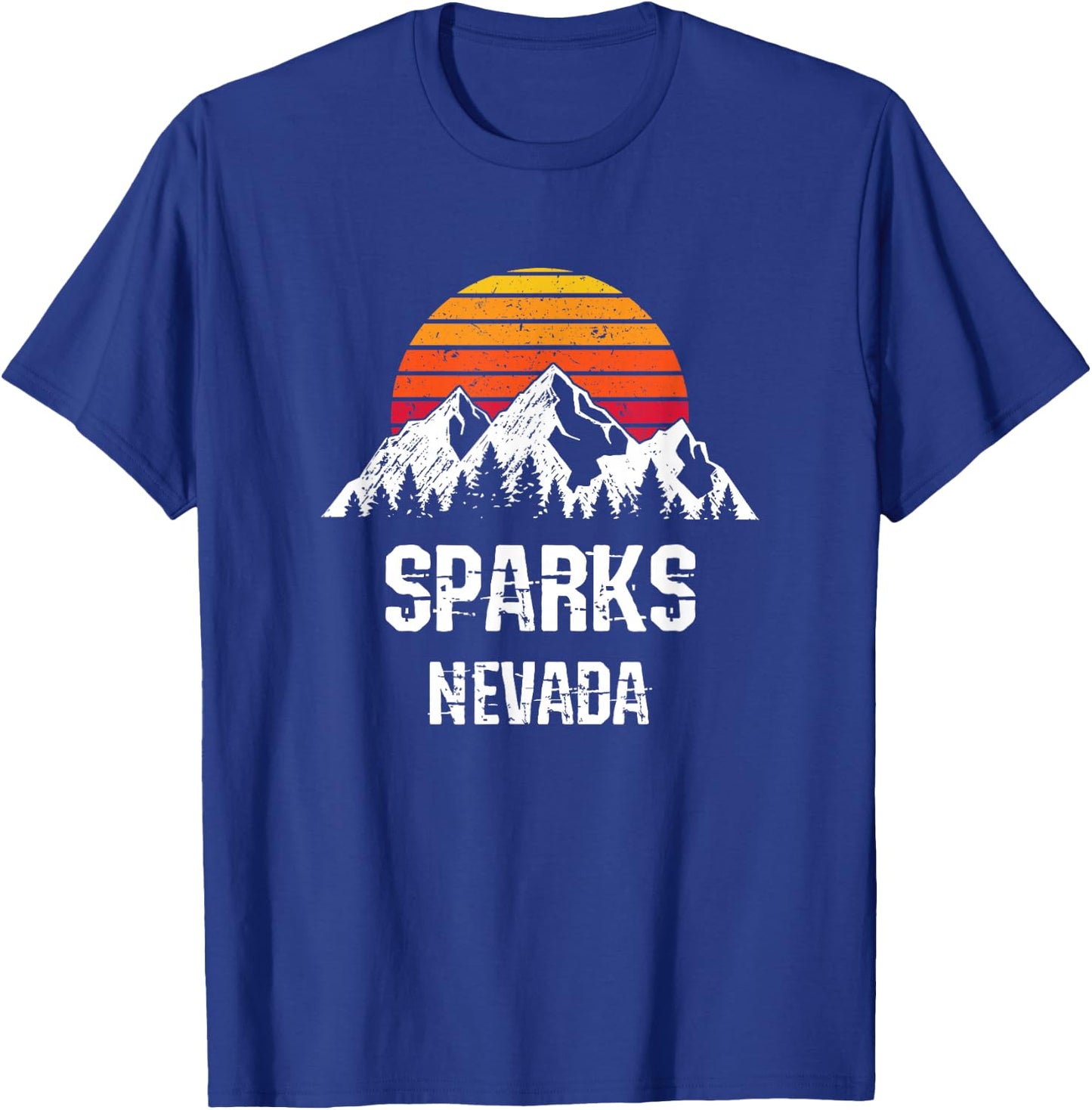Sparks Nevada Distressed Retro Gift T-Shirt - T-Shirt | Royal