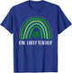 One Lucky Teacher Rainbow St Patrick’s Day Appreciation T-Shirt - T-Shirt | Royal