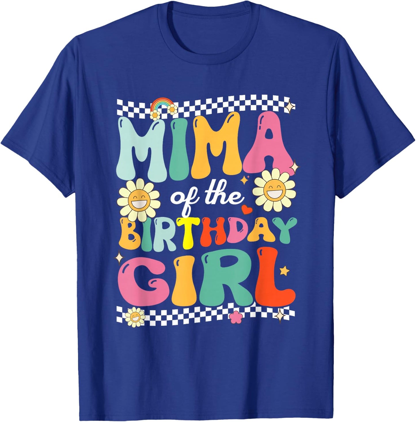 Mima of The Birthday Girl Family Groovy Birthday Party T-Shirt - T-Shirt | Royal
