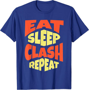 Eat Sleep Clash Repeat - Gaming Clan Matching T-Shirt - T-Shirt | Royal