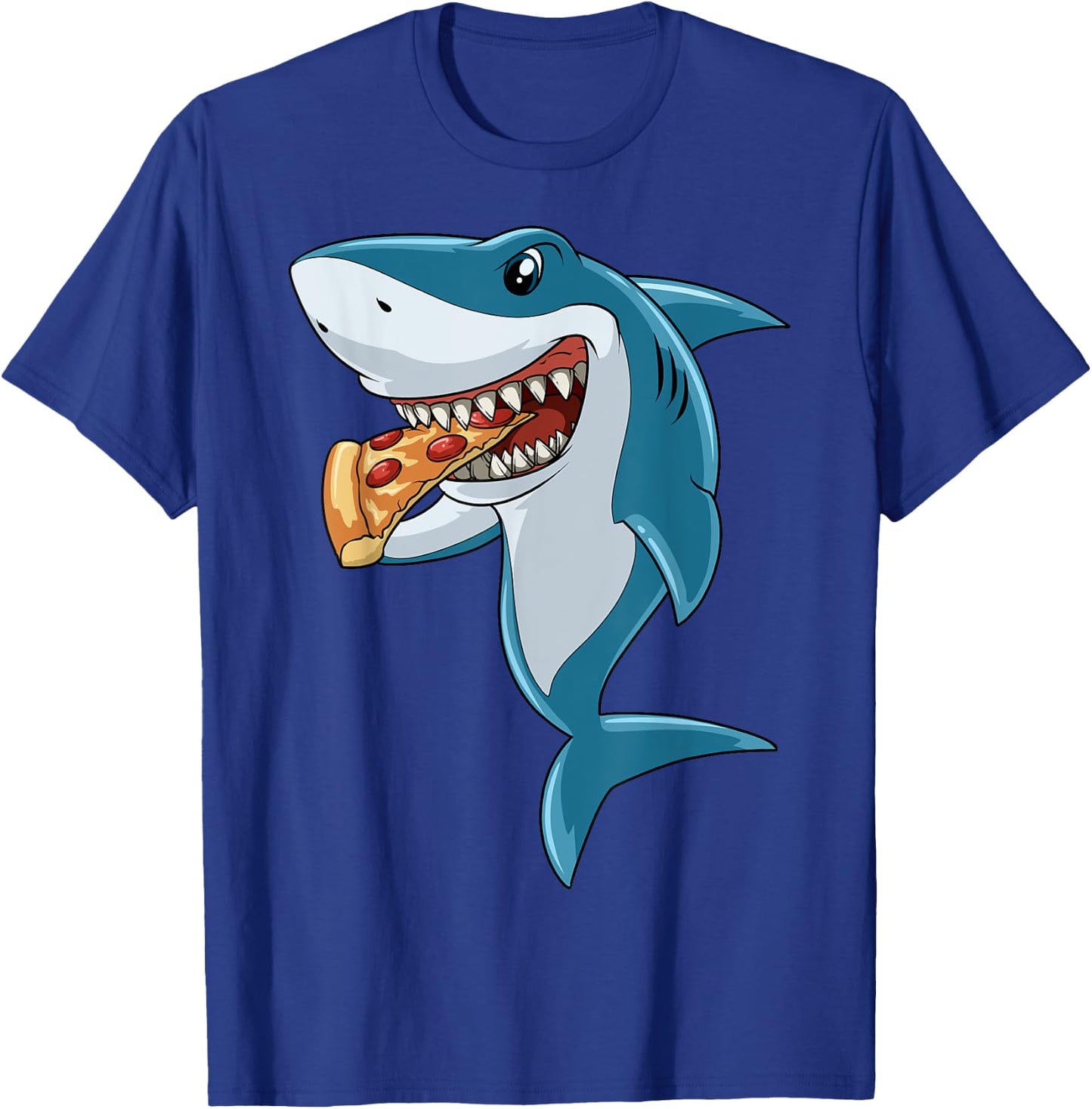 Shark Eating Pizza Shark Lovers Pizza Lovers T-Shirt - T-Shirt | Royal